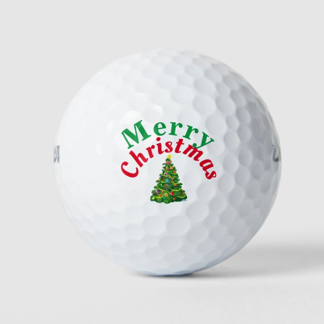 Pelotas De Golf Feliz Navidad (Anverso)