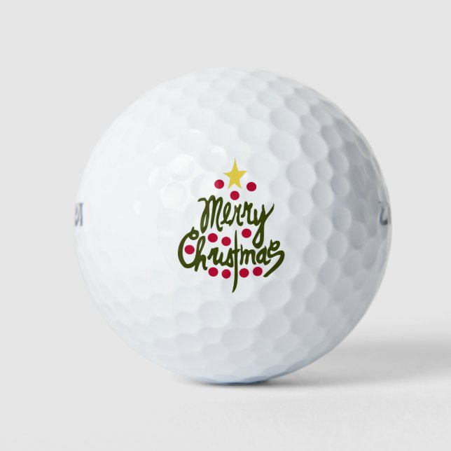 Pelotas De Golf Feliz Navidad (Anverso)