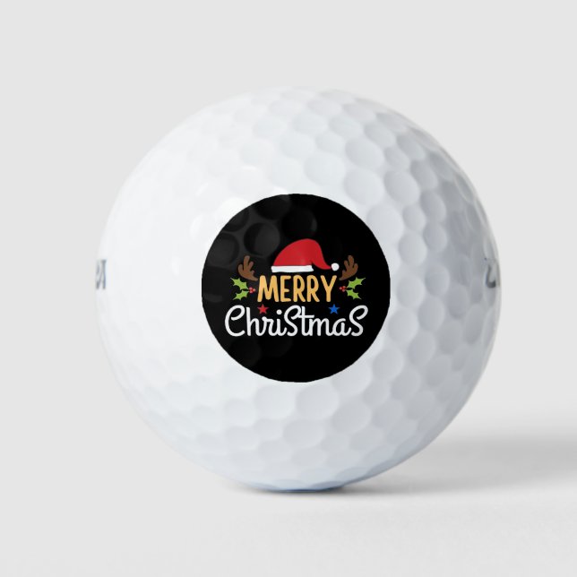 Pelotas De Golf Feliz Navidad (Anverso)