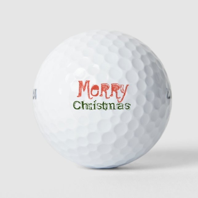 Pelotas De Golf Feliz Navidad (Anverso)
