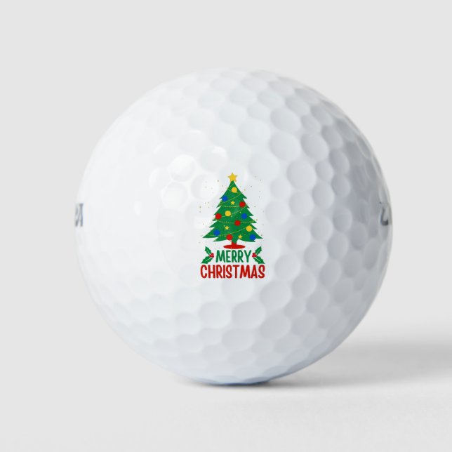 Pelotas De Golf Feliz Navidad (Anverso)