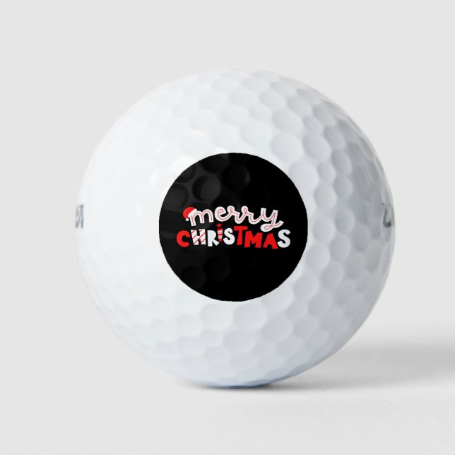 Pelotas De Golf Feliz Navidad (Anverso)