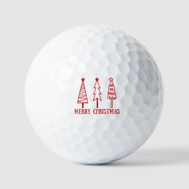 Pelotas De Golf Feliz Navidad (Anverso)