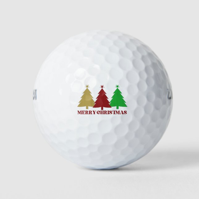 Pelotas De Golf Feliz Navidad (Anverso)