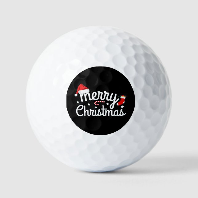 Pelotas De Golf Feliz Navidad (Anverso)