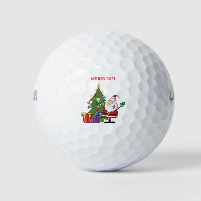 Pelotas De Golf Feliz Navidad 2021 (Anverso)
