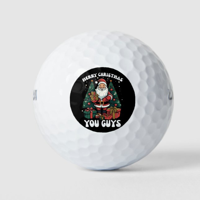 Pelotas De Golf Feliz Navidad, chicos, Santa Claus (Anverso)