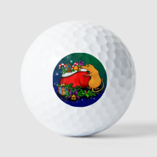 Pelotas De Golf Feliz Navidad con el príncipe rata