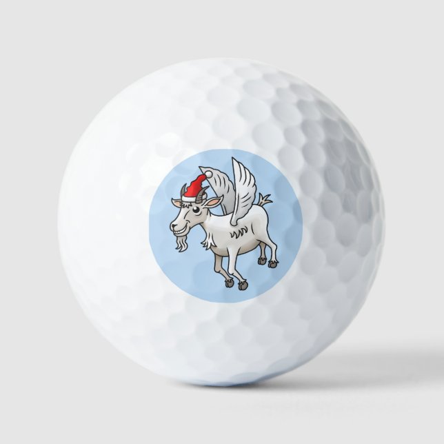 Pelotas De Golf Feliz Navidad de La Cabra Voladora (Anverso)