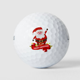 Pelotas De Golf Feliz Navidad lindo fiesta navideña Santa