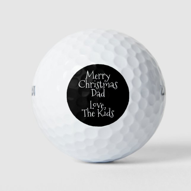 Pelotas De Golf Feliz Navidad Papá Nombre Personalizado (Anverso)