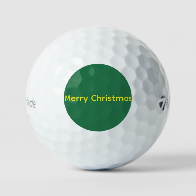 Pelotas De Golf Feliz Navidad Verde (Anverso)