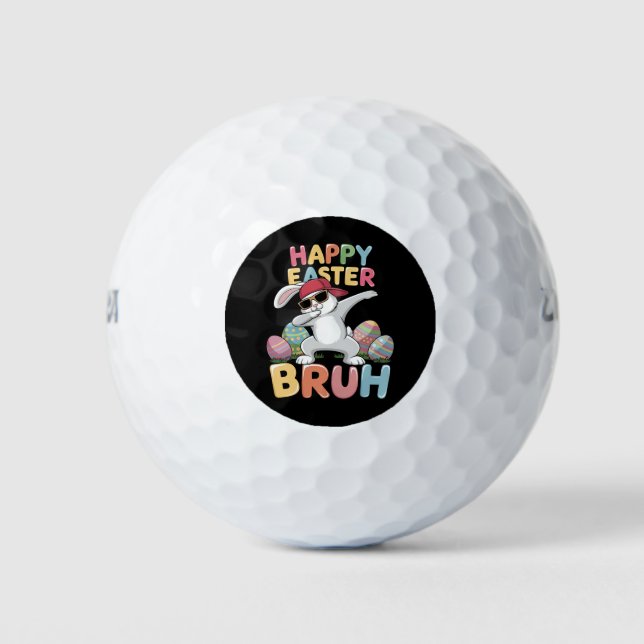 Pelotas De Golf Feliz Pascua Bruh Bro Gracioso Conejo de Conejo de (Anverso)