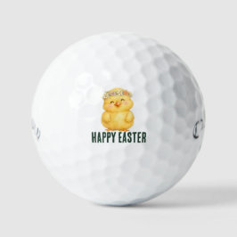 Pelotas De Golf Feliz Pascua de Golf con Pollo 