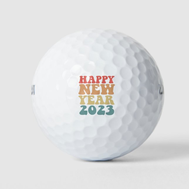 Pelotas De Golf Feliz regalo de Nochevieja 2023 (Anverso)