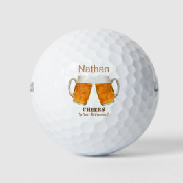 Pelotas De Golf Feliz retiro Cerveza Saluda a Golfer
