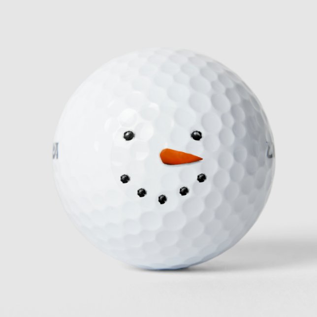 Pelotas De Golf Feliz Snowman (Anverso)