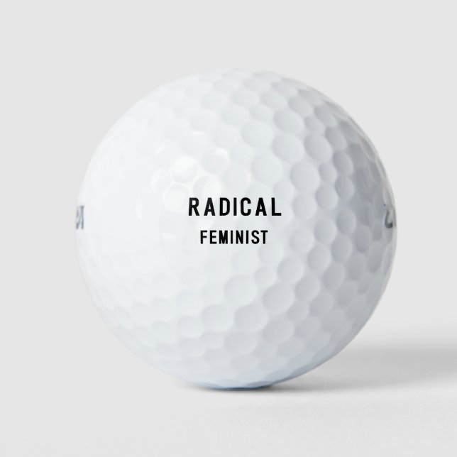 PELOTAS DE GOLF FEMINISTA RADICAL (Anverso)