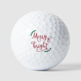 Pelotas De Golf feriado de Navidades merry y brillantes