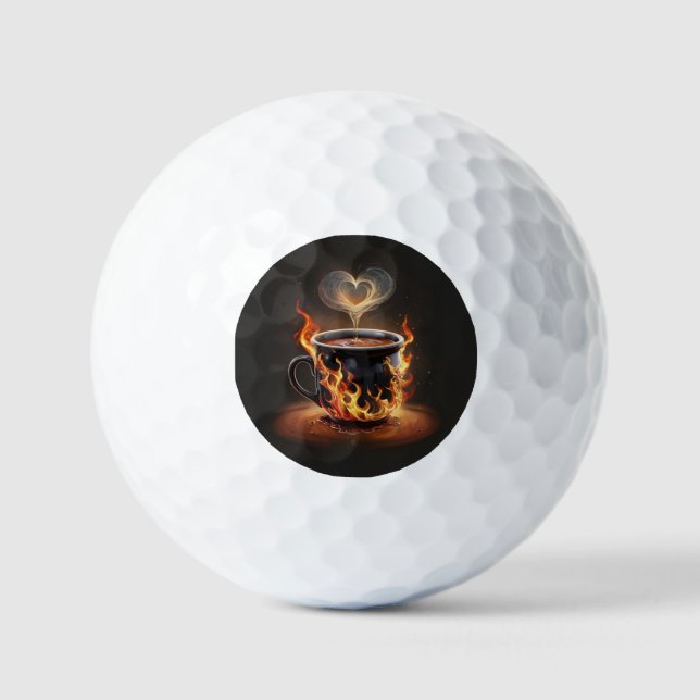 Pelotas De Golf Feroy Navidades en la Copa de Café con arte al vap (Anverso)