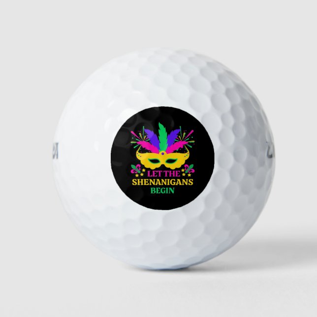 Pelotas De Golf Festival Mardi Gras para que empiecen los Shengani (Anverso)