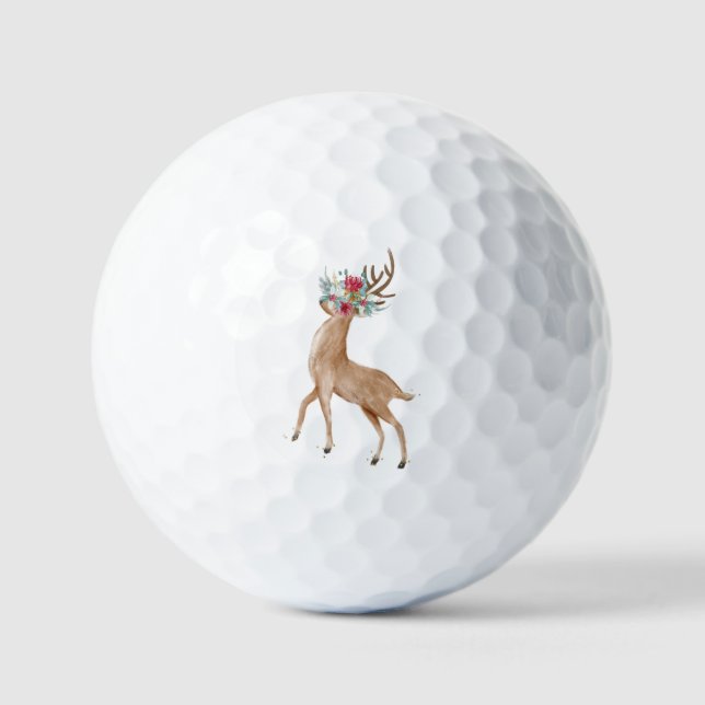 Pelotas De Golf Festividad de los renos nórdicos escandinavos (Anverso)