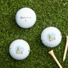Pelotas De Golf Festividad de Navidades Gnome y Cute Fox