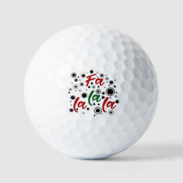 Pelotas De Golf Festividad de Red Green Cute Fa La La La Navidades