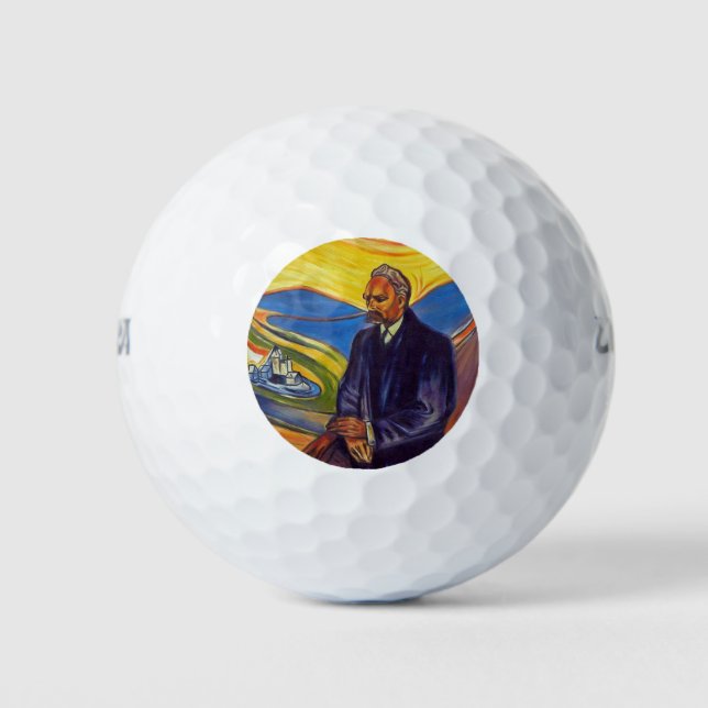 Pelotas De Golf Filósofo Friedrich Nietzsche (por Edvard Munch) (Anverso)