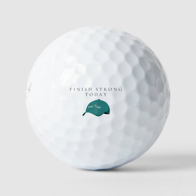 Pelotas De Golf 'Finish Today Strong' Motivational Mindset Gift  (Anverso)