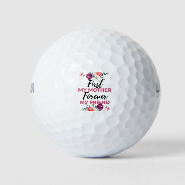 Pelotas De Golf First My Mother Forever My Friend black (Anverso)