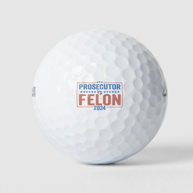 Pelotas De Golf Fiscal Vs Felon Elecciones Estadounidenses 2024 (Anverso)