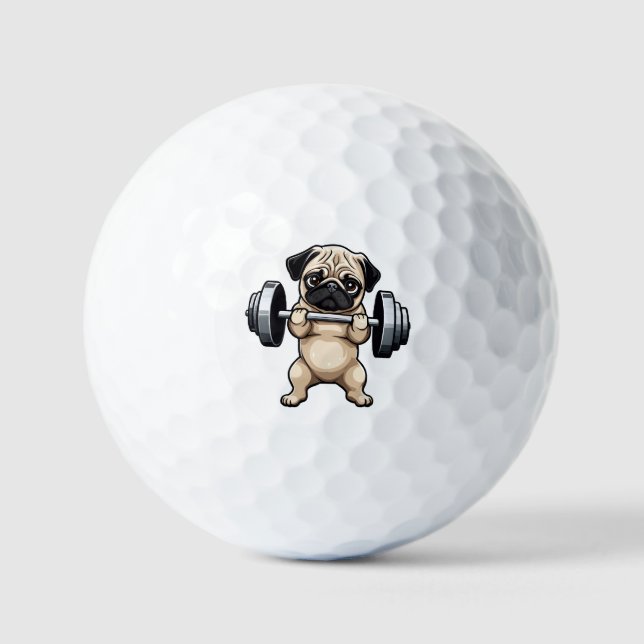 Pelotas De Golf Fitness Pug (Anverso)