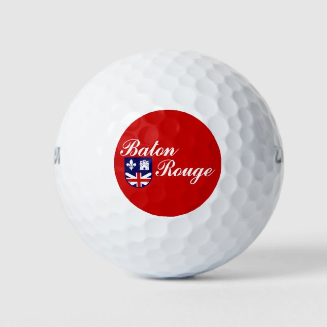 Pelotas De Golf Flag of Baton Rouge, Louisiana Golf Balls (Anverso)
