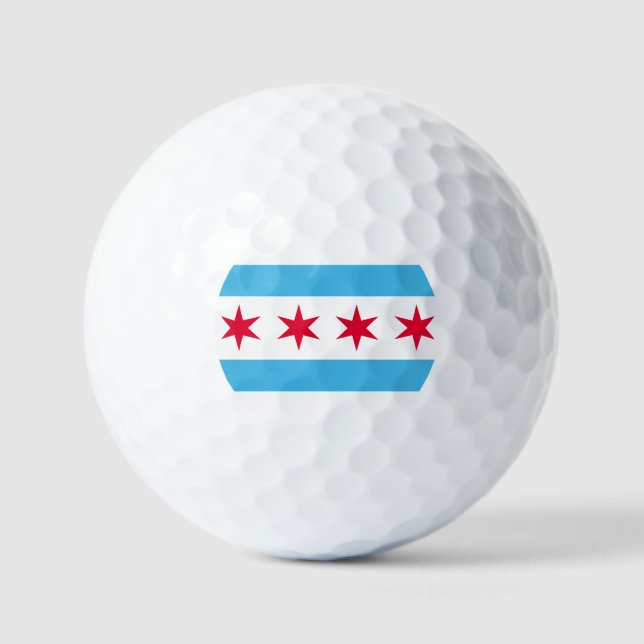 Pelotas De Golf Flag of Chicago (Anverso)