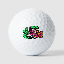 Pelotas De Golf flamenco rosa muestra vibra 