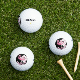 Pelotas De Golf Flamingo rosa paisley moderno