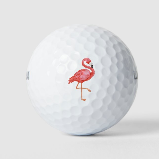 Pelotas De Golf Flamingo rosado (Anverso)