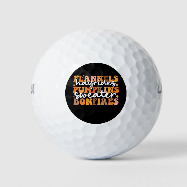 Pelotas De Golf Flanels Hayrides Pumpkins Sweaters Bonfires Groov (Anverso)