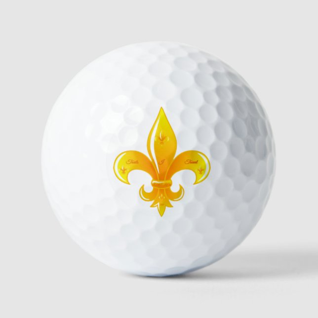 Pelotas De Golf Fleur De Lis 3 Pack Golf Balls (Anverso)