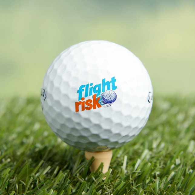 Pelotas De Golf Flight Risk Golf Ball - Bold Graphic Design (Camiseta in situ)
