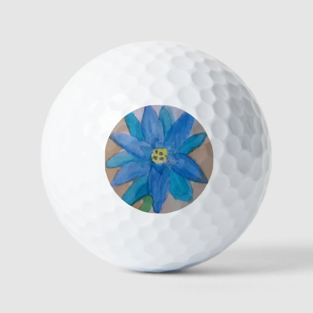 Pelotas De Golf Flor azul (Anverso)