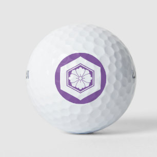 Pelotas De Golf Flor cuadrada con espadas en concha de tortuga
