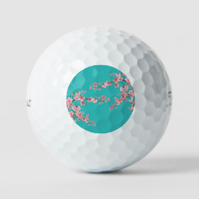 Pelotas de Golf Flor de Cerezo (Anverso)