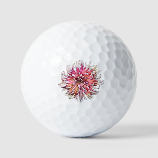PELOTAS DE GOLF FLOR DE DALIA (Anverso)