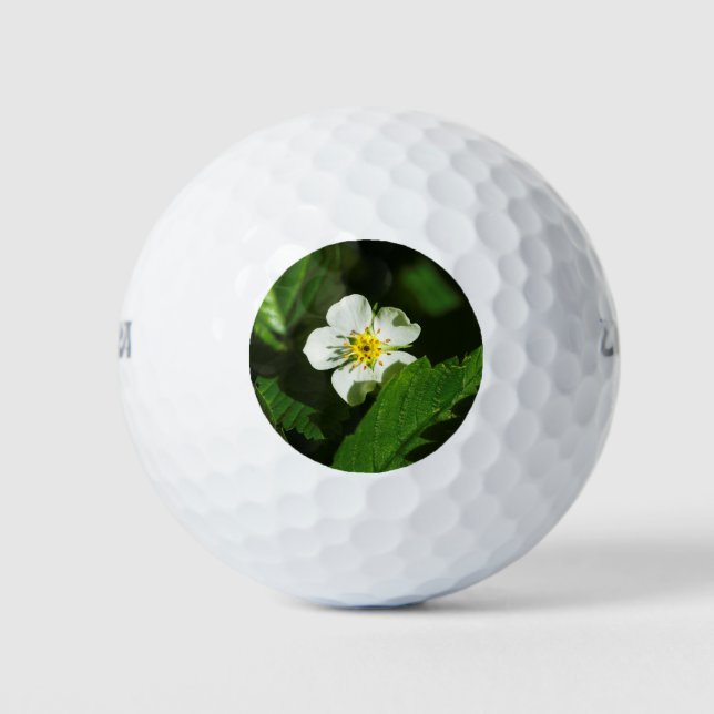 Pelotas De Golf Flor de fresa silvestre (Anverso)