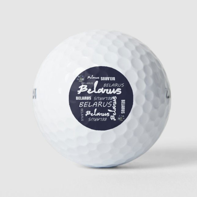 Pelotas De Golf Flor de maíz nacional de Bielorrusia (Anverso)