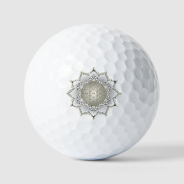 Pelotas De Golf Flor De Vida - Flores Mandala 1 (Anverso)