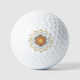 Pelotas De Golf Flor De Vida - Ornamentos Vintage Mandala 1