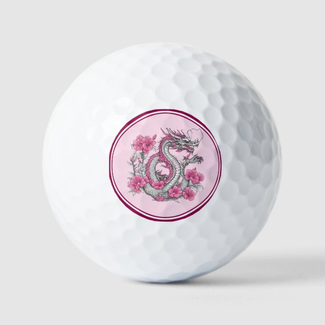 Pelotas De Golf Flor Dragon Golf Ball (Anverso)